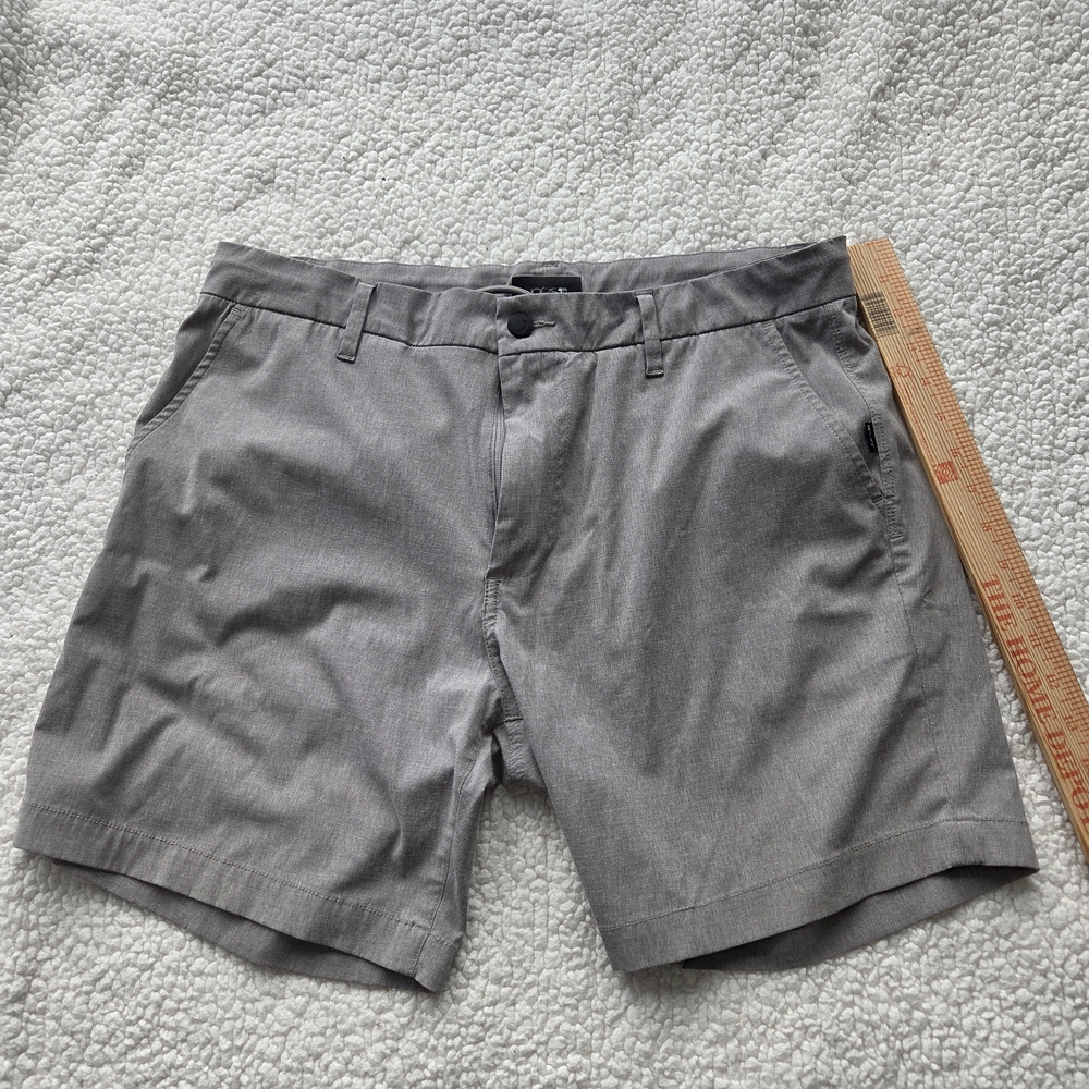 Joe's Jean W32 Gray Zipper Shorts With Drawstring 5 Inch